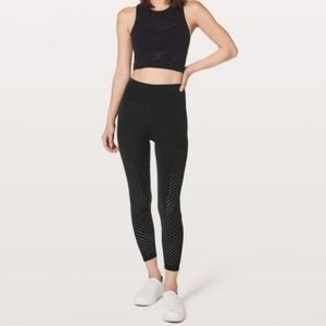 Lululemon Reveal 7/8 Tight Vortex Mesh Black 6